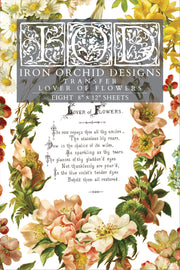 Lover of Flowers - IOD Transfers - (8) 8x12 sheets