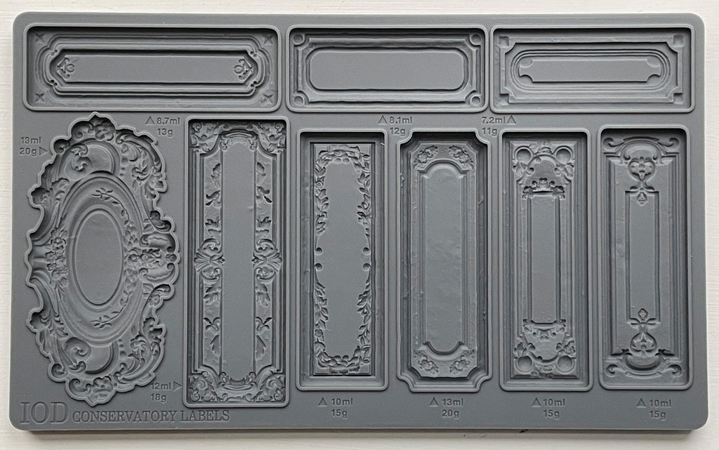 Conservatory Labels - IOD Decor Moulds - 6x10