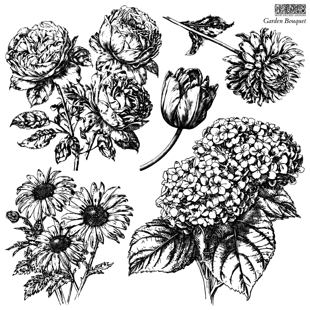 Garden Bouquet - IOD Stamps - 12x12 sheet