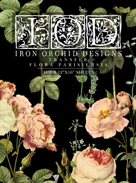 Flora Parisiensis - IOD Transfers - (4) 12x16 sheets