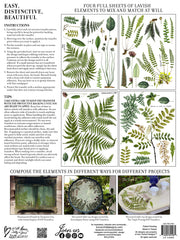 Fronds Botanical - IOD Transfers - (4) 12x16 sheets