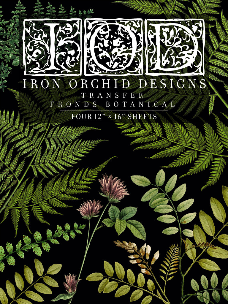 Fronds Botanical - IOD Transfers - (4) 12x16 sheets