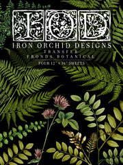 Fronds Botanical - IOD Transfers - (4) 12x16 sheets