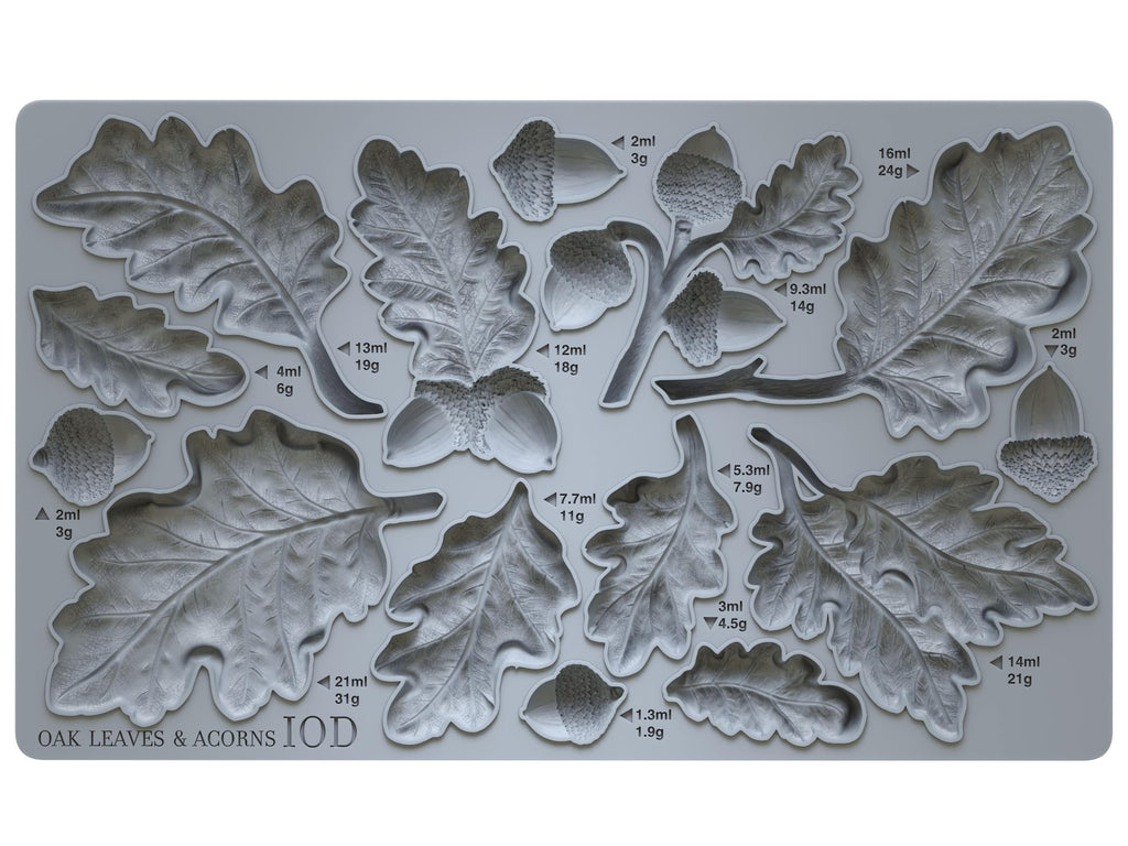Oak Leaves & Acorns - IOD Decor Moulds - 6x10