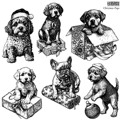 Christmas Pups - IOD Stamps - 12x12 sheet *Limited Release*