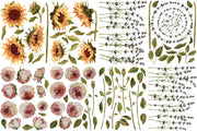 Painterly Florals - IOD Transfers - (8) 12x16 sheets