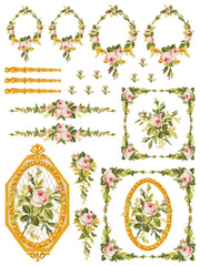 Petite Fleur Pink - IOD Paint Inlays - (4)12x16 sheets *Limited Release*