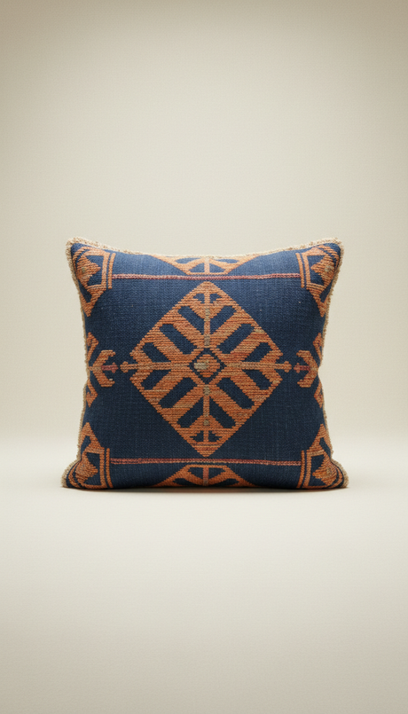 Vintage-Inspired Linen Throw Pillow