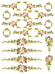 Petite Fleur Pink - IOD Paint Inlays - (4)12x16 sheets *Limited Release*