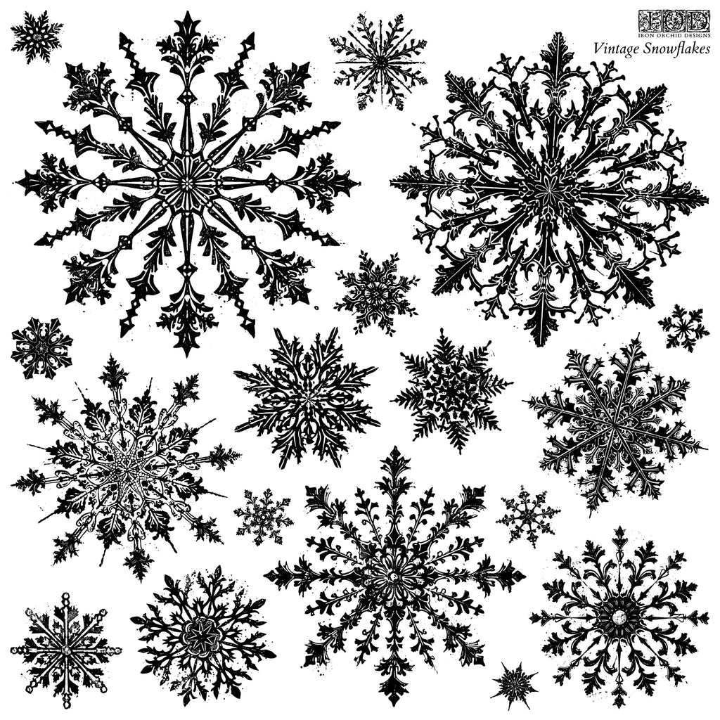 Vintage Snowflakes - IOD Stamps - 12x12 *Retired*
