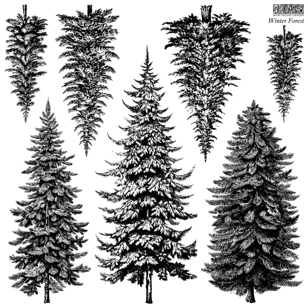 Winter Forest - IOD Stamps - 12x12 *Retired*