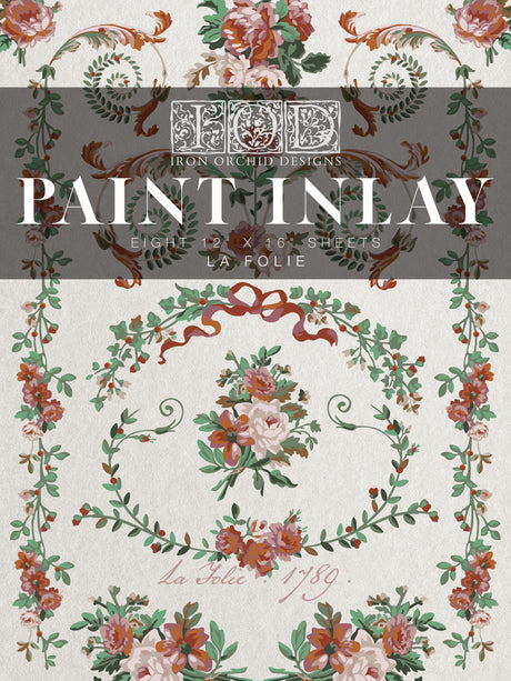La Folie - IOD Paint Inlay - (8) 12x16 pages