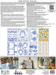 Portofino - IOD Paint Inlays - (8) 12 x 16 sheets **Limited Release**