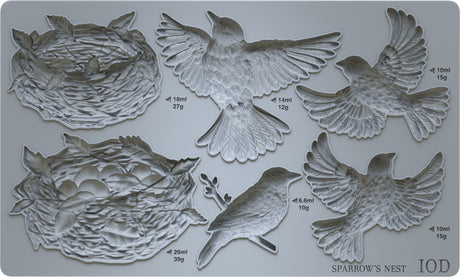 Sparrow's Nest - IOD Moulds - 6 x 10