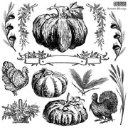 Autumn Blessings - IOD Stamps - 12x12 sheet