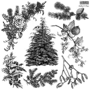 Holly & Pine - IOD Stamps - 12x12 sheet