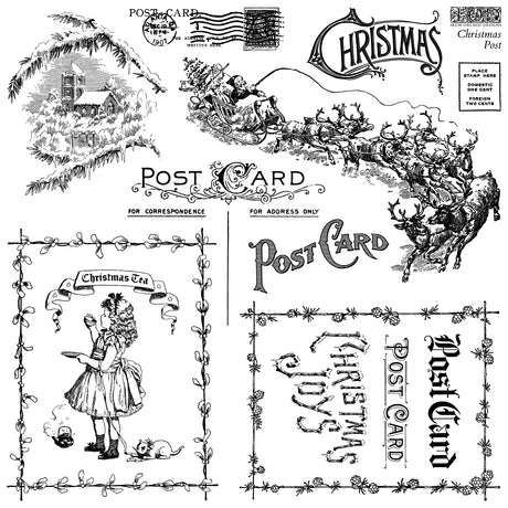 Christmas Post - IOD Stamps - 12x12 sheet