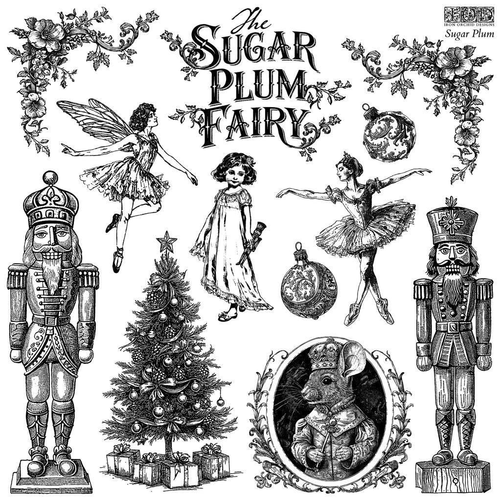 Sugar Plum Fairy - IOD Stamps - 12x12 sheet