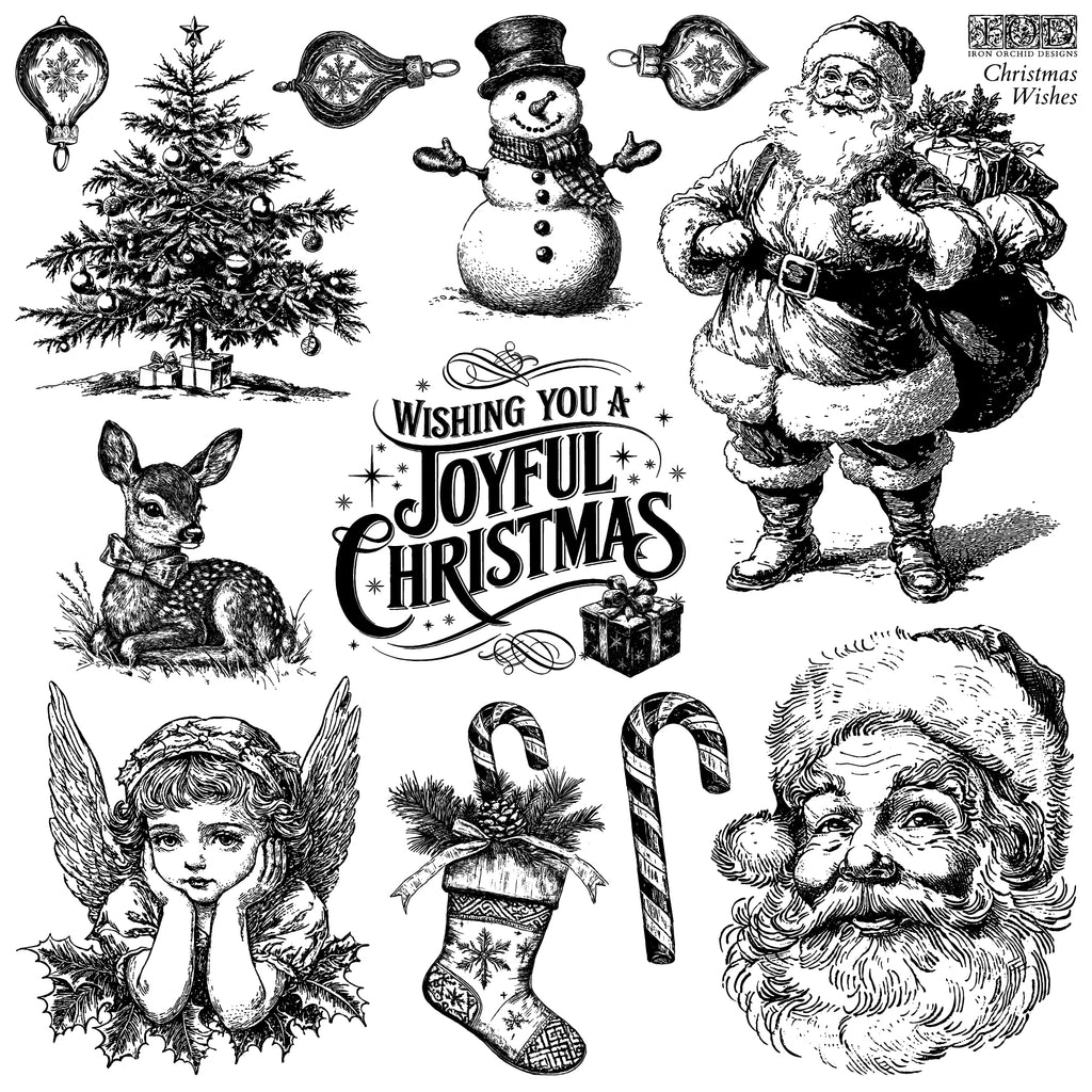 Christmas Wishes - IOD Stamps - 12x12 sheet