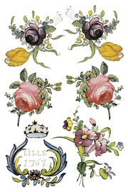 Fairytale Florals - IOD Transfers - (8) 8 x 12 sheets