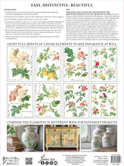 Rose Botanical - IOD Transfer (8) 12 x 16 sheets