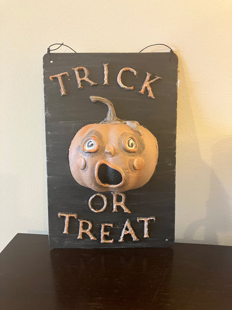 Handmade vintage style Halloween decor wall hanging