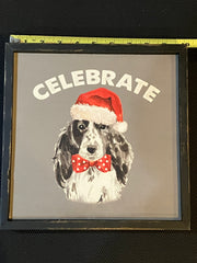 Ragon House "Celebrate" Holiday Dog Art Decor