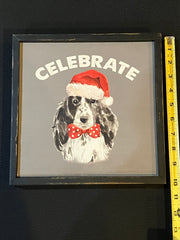 Ragon House "Celebrate" Holiday Dog Art Decor