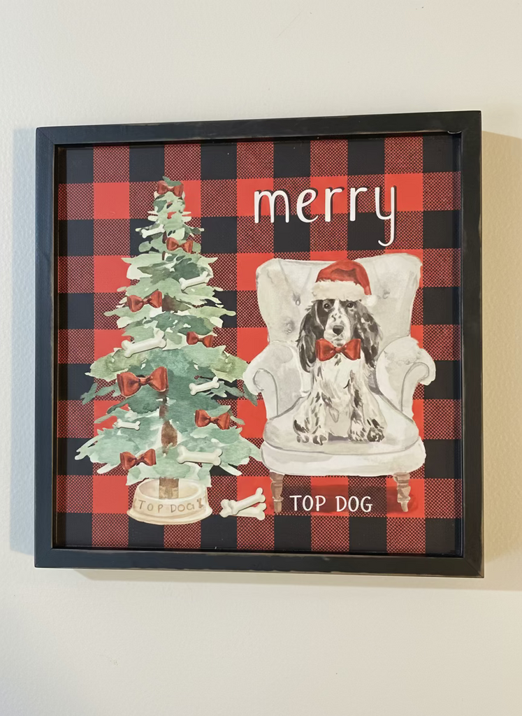 Ragon House "Merry" Holiday Dog Art Decor