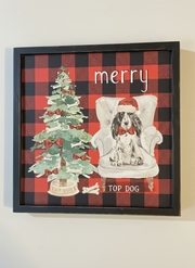 Ragon House "Merry" Holiday Dog Art Decor