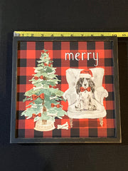 Ragon House "Merry" Holiday Dog Art Decor