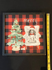 Ragon House "Merry" Holiday Dog Art Decor