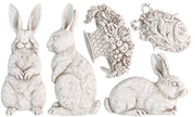 Les Lapins - IOD Decor Mould - 6x10