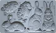 Les Lapins - IOD Decor Mould - 6x10