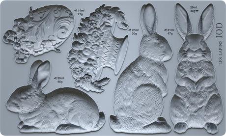 Les Lapins - IOD Decor Mould - 6x10