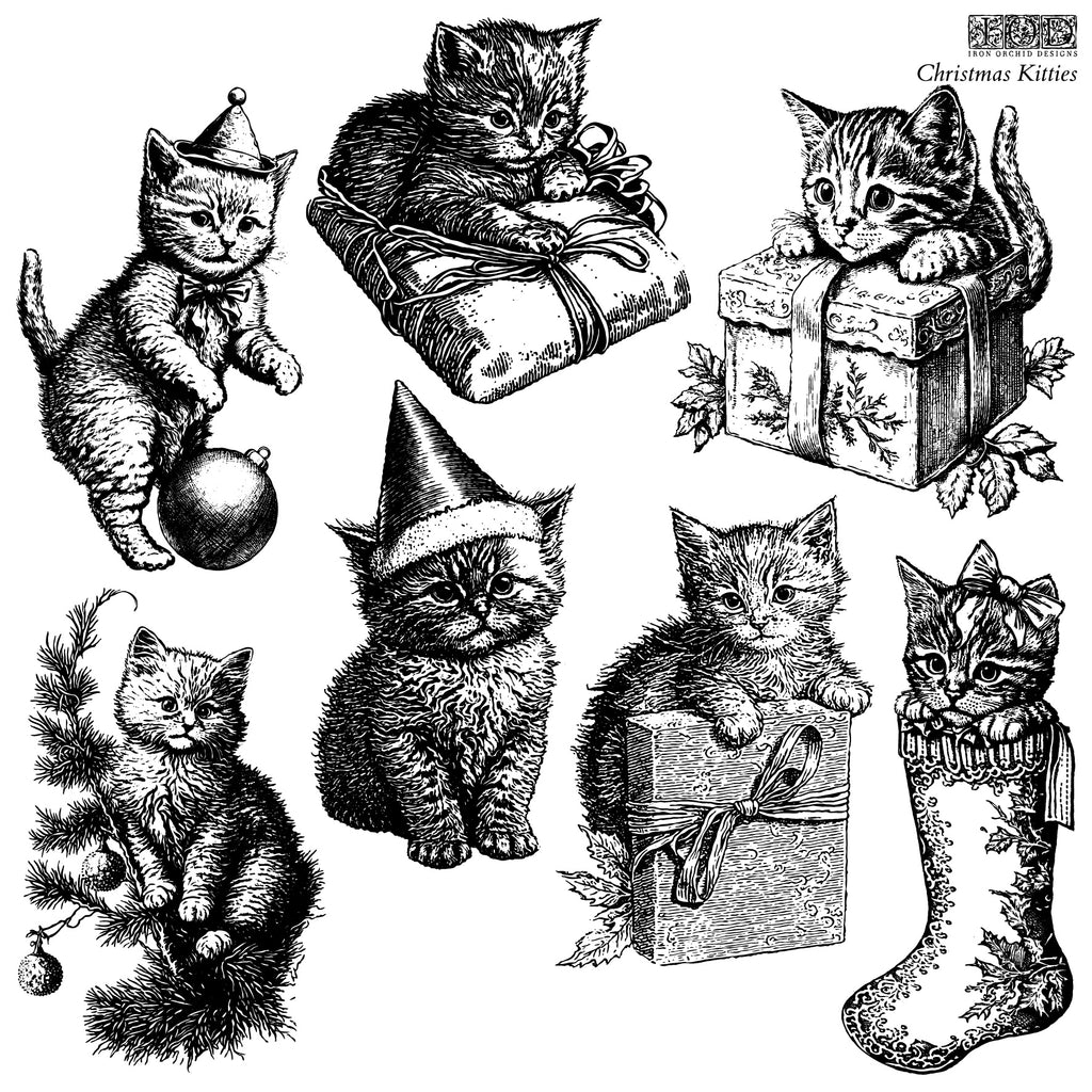 IOD stamps - Christmas Kitties 12x12 *Limited Edition*
