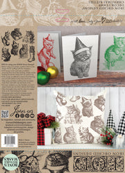 Christmas Kitties - IOD Stamps - 12x12 sheet *Limited Release*