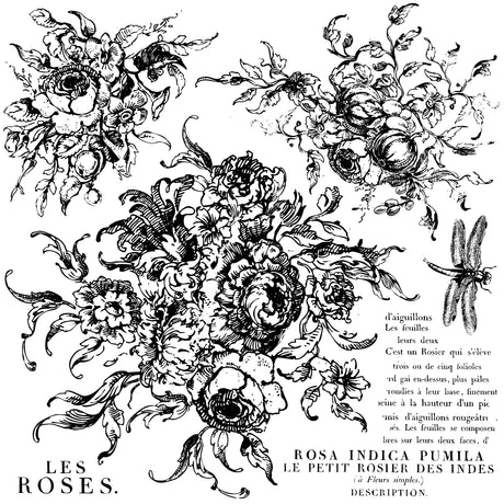 Rose Toile - IOD Stamps - 12x12 sheet