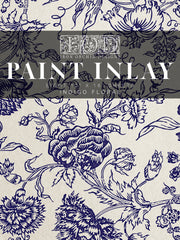 IOD paint inlay - Indigo Floral 12x16 pad