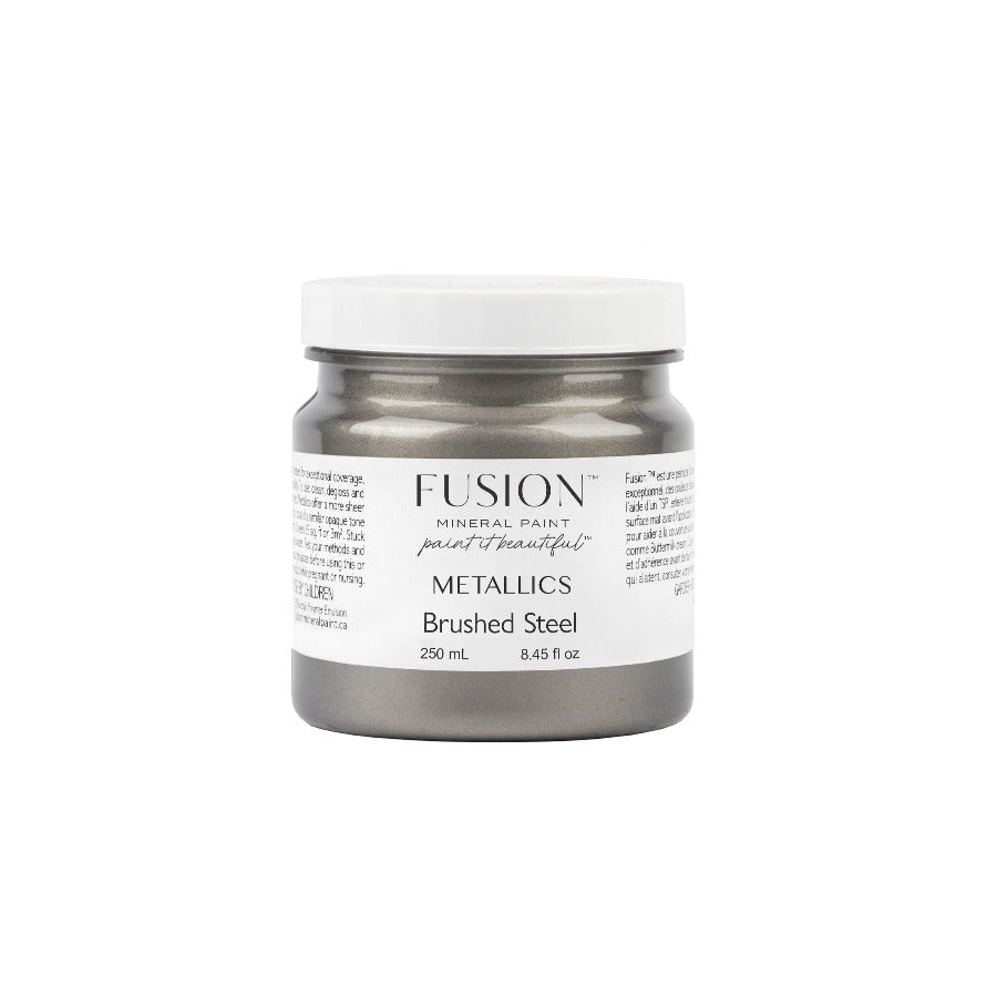 Fusion Mineral Paint Metallic Brushed Steel